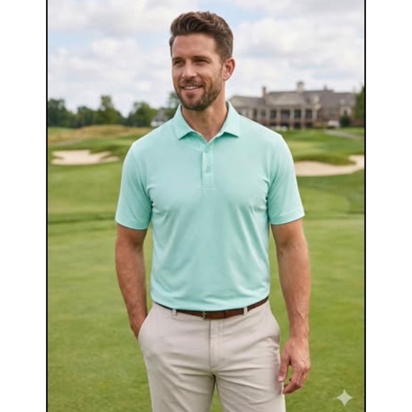 Callaway Other - Callaway Opti-Dri Mens Large Mint Green Striped Short Sleeve Golf Polo Shirt